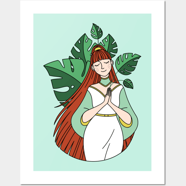 Monstera Girl Wall Art by maryallen138